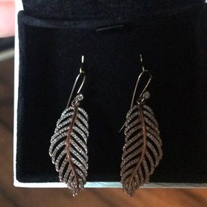 Pandora Rose Gold Feather Earrings 